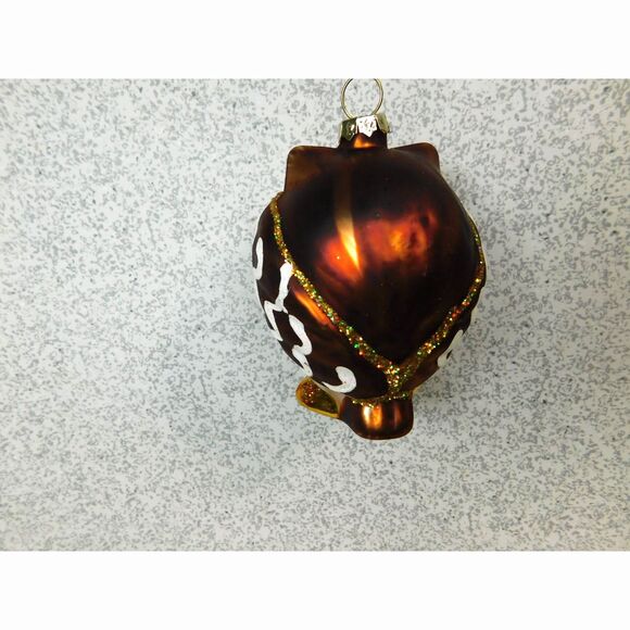 Blown Glass Owl Christmas Tree Ornament Painted 3.5 inch Holiday Bird - Picture 4 of 7